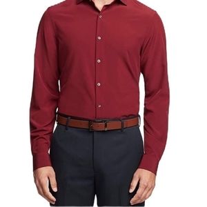 Van Heusen Shirt Men’s Long Sleeve Dress Shirt Red or Burgund6 17.5 32/33​
